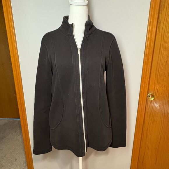 Tommy Bahama black full zip island loungewear casual jacket size S - Picture 1 of 9